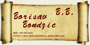 Borisav Bondžić vizit kartica